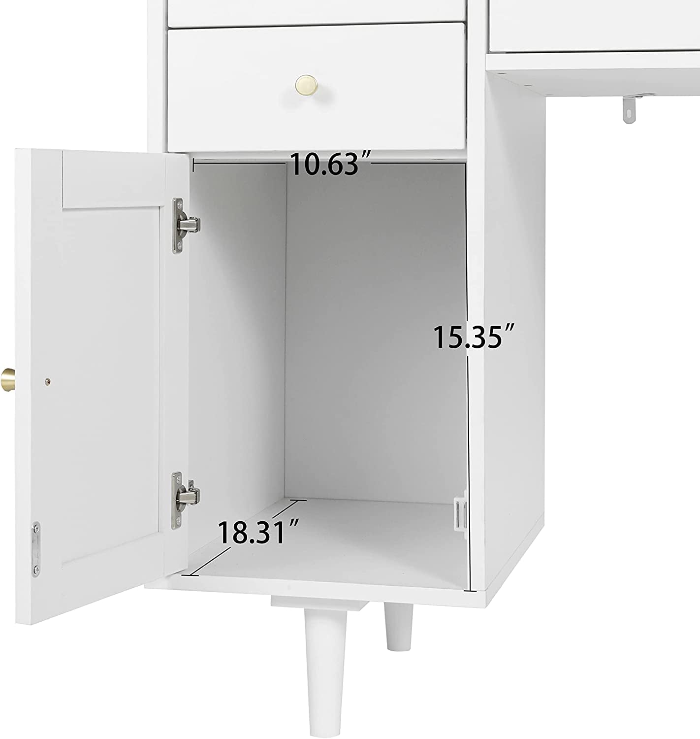Modern White Makeup Vanity – Sleek & Elegant Design
