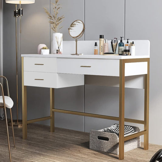 Luxury White Makeup With 3 Drawers