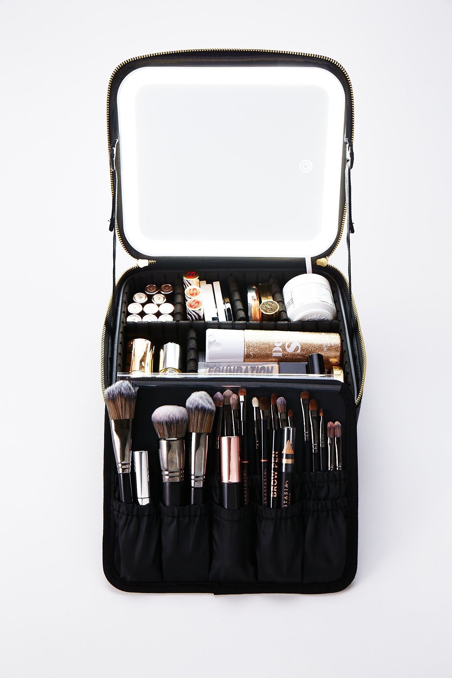 Travel Makeup Case With Mirror & LED Light