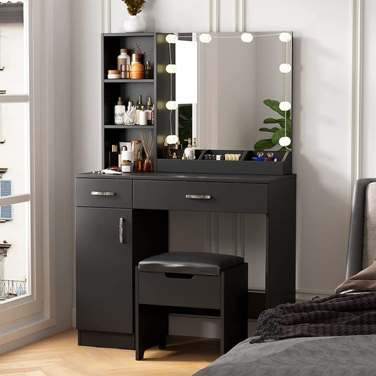 Luxury Makeup Vanity & Stool For Organized Beauty